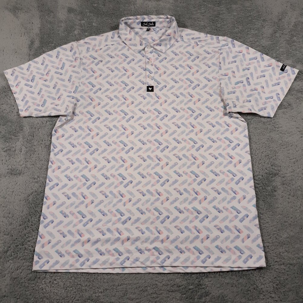 Bad Birdie Golf Polo Shirt Mens 2XL Performance Vibrant‎ Colorful Stretch